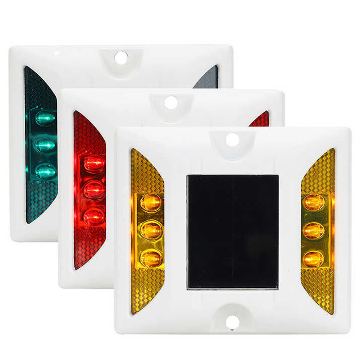 125 * 110 * 25mm Azul LED Solar Rodas de Rodas Flashing Cat's Eye Road Marker