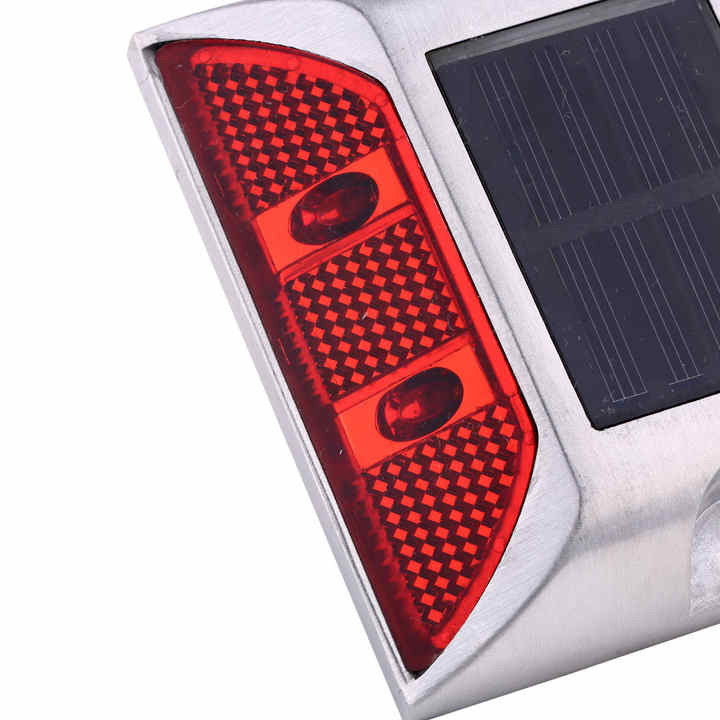 Cor Vermelha LED de Alto Brilho Alumínio Rodoviário Solar Stud Certificado FCC
