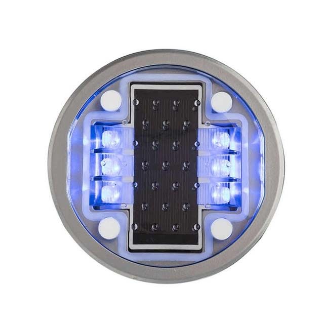 Refletores de estrada com energia solar IP68 com 5 cores LED