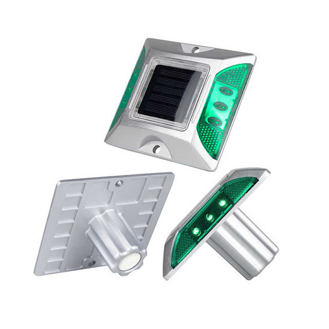 Perlas de alumínio LED Solar Rod Rod Rod Stud Reflectores Modo de piscar para o caminho de tráfego