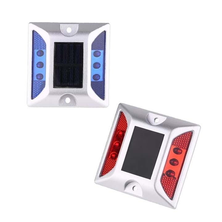 Olhos de gato de alumínio flashes solar LED rodoviário studs olhos de gato para a segurança do trânsito