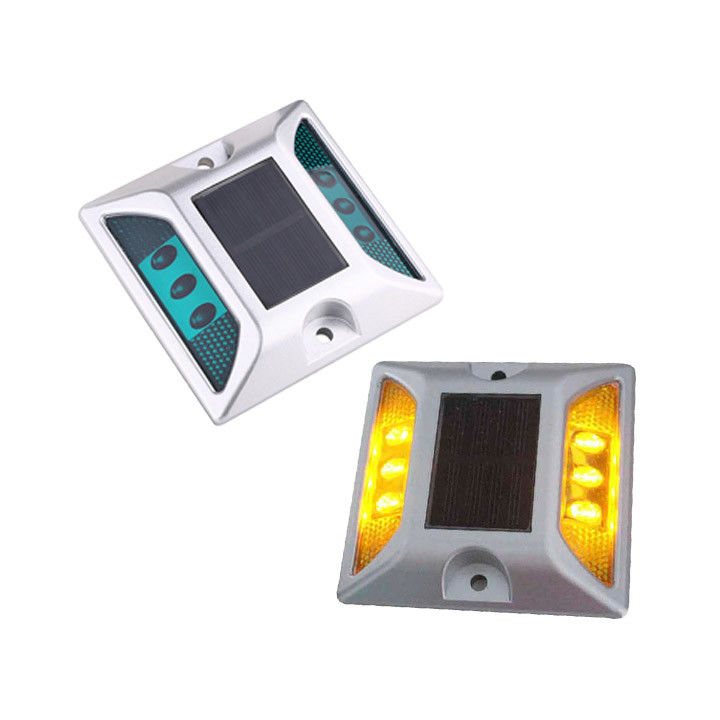Olhos de gato de alumínio flashes solar LED rodoviário studs olhos de gato para a segurança do trânsito