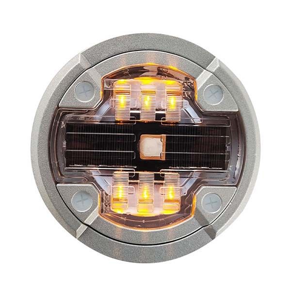 Vermelho Cor Solar LED Rodas de Rodas de Alto Brilho Alimentação Solar de Olhos de Gato