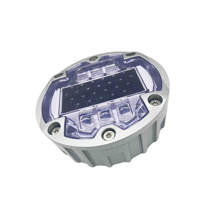 Rodas de LEDs solares embutidas em alumínio redondo flashing LED Cat Eye Road Markers
