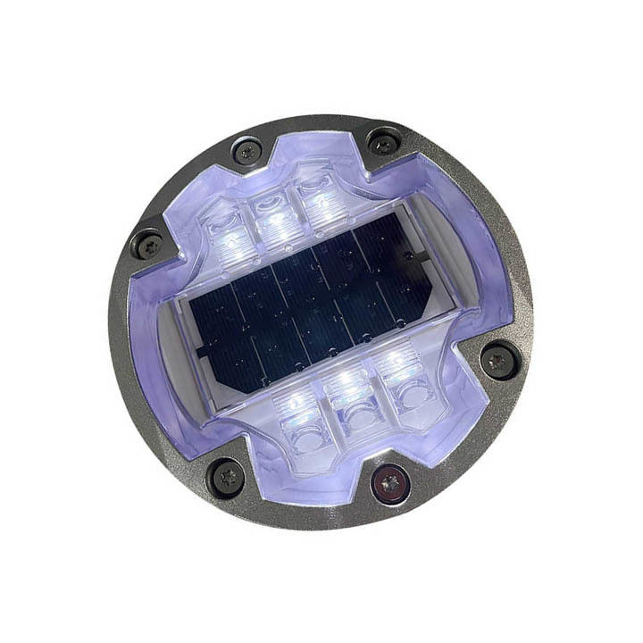 Solar Cat Eye Studs Reflector de estrada de alumínio IP68 LED Marcador de estrada da calçada