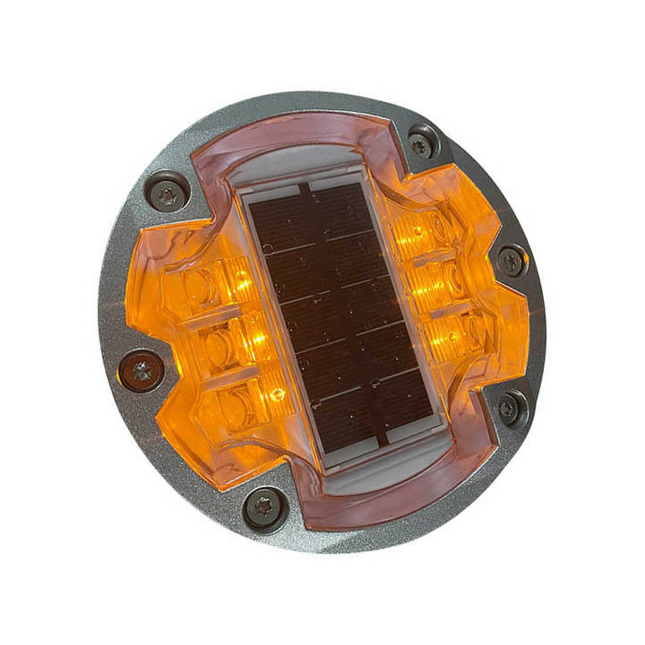 Solar Cat Eye Studs Reflector de estrada de alumínio IP68 LED Marcador de estrada da calçada