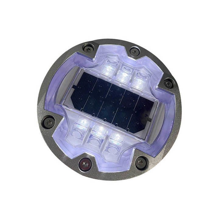 Solar LED Rodas de Alumínio embutidos Olhos de gato reflector para estrada