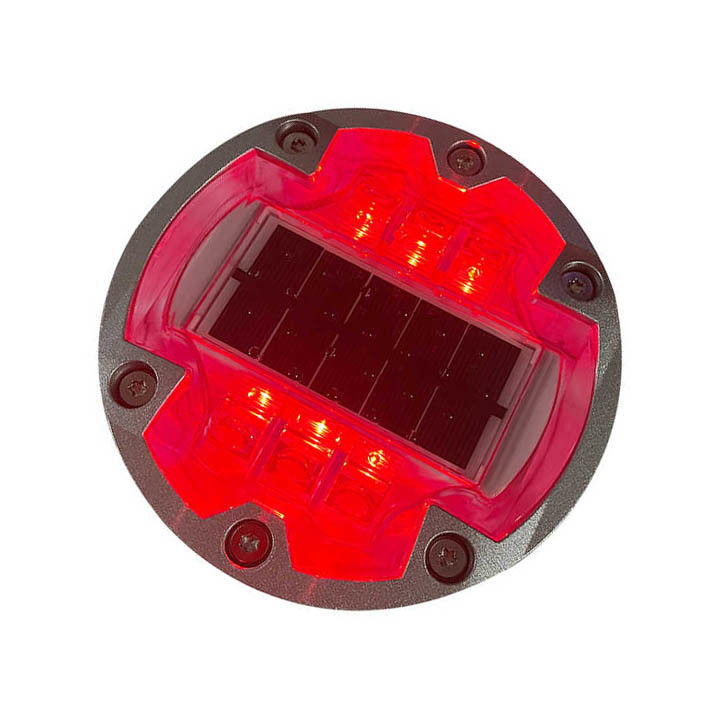 Solar LED Rodas de Alumínio embutidos Olhos de gato reflector para estrada